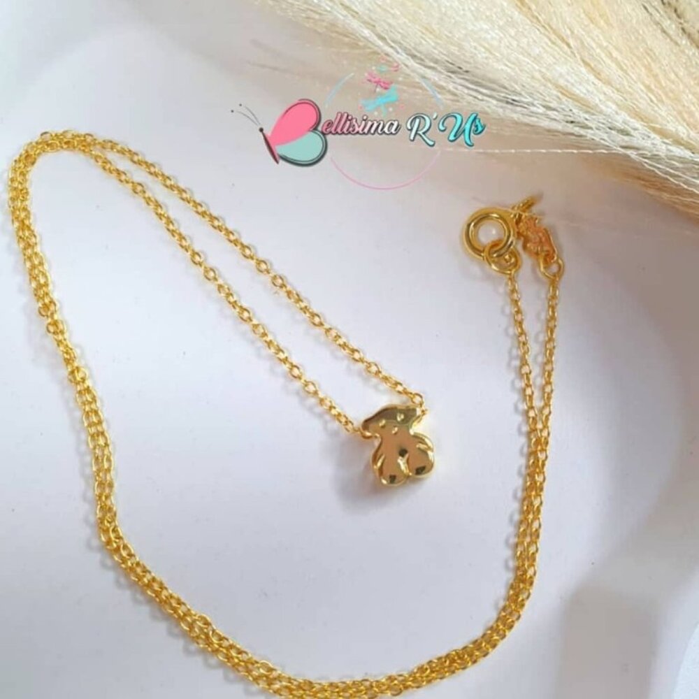 Tous Vermeil over Sterling Silver Bear Necklace